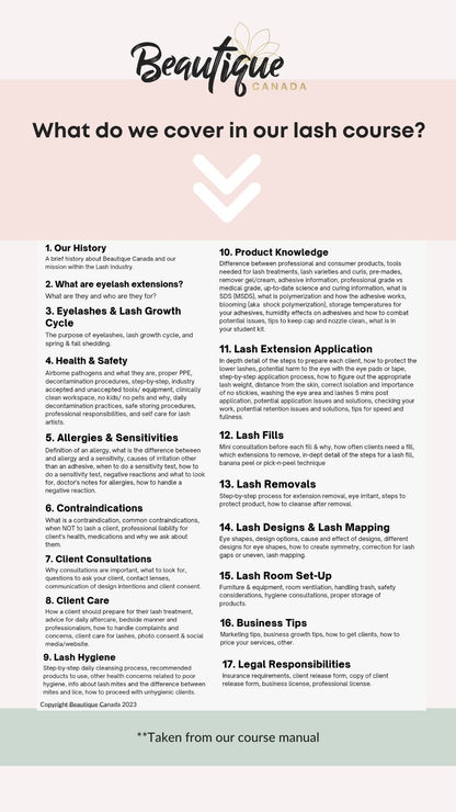 Cours de cils classique